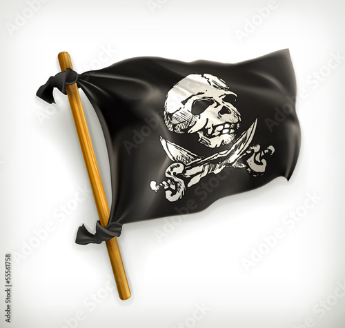 Jolly Roger, vector icon