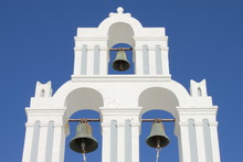 Orthodox Bell Tower In Santorini, Greece