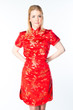 © korvin1979 - young and beautiful woman in a red Chinese dress