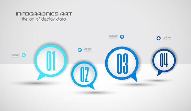 Infographic design template with paper tags.