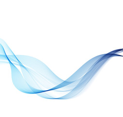 Wall Mural - Abstract background with blue smoke wave