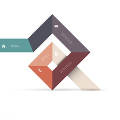 Poster - abstract geometric shape for web design