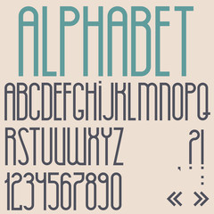 Poster - Retro font, numbers and punctuation marks