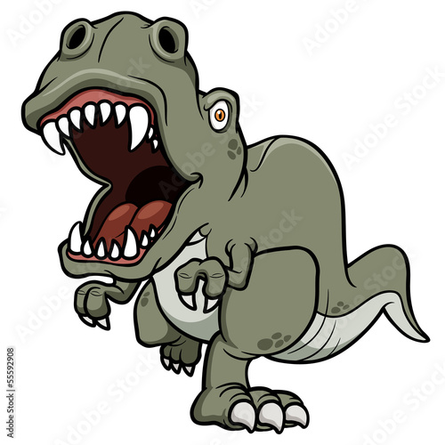 Nowoczesny obraz na płótnie Vector illustration of cartoon dinosaur