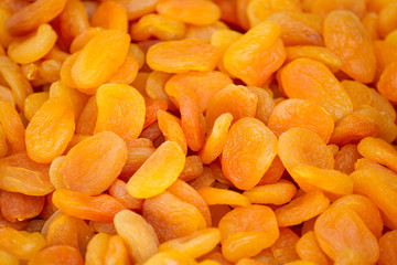 Dried apricots background