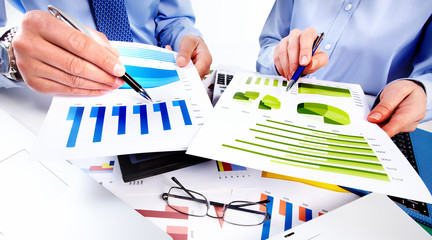 Aufkleber - Business team working in the office.