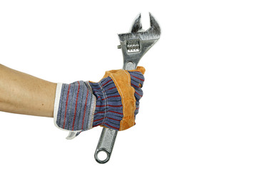 hand with spanner