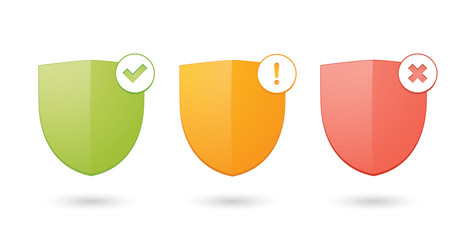 Sticker - A set of informatic protection shield icons