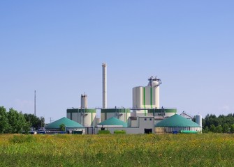 Poster - Biogasanlage - biogas plant 90