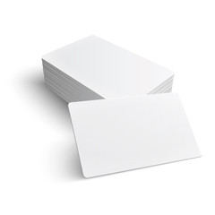 Stack of blank business card.