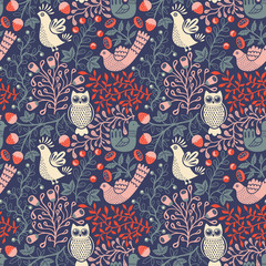 Sticker - Floral seamless pattern