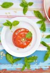 Poster - Delicious baked stuffed tomatoes