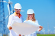 © Olesia Bilkei - researchers at work  on wind power station