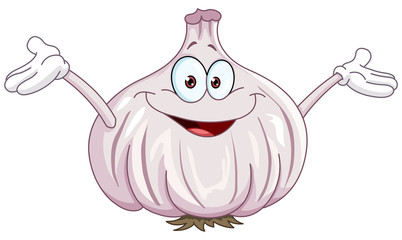 Wall Mural - Garlic cartoon