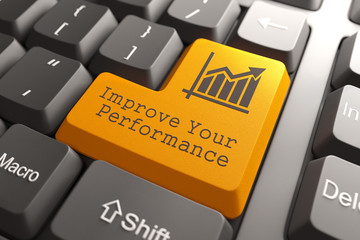 Poster - Keyboard with Improve Your Performance Button.