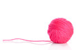 © EwaStudio - Pink Yarn Ball  on white background