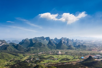 Sticker - guilin hills landscape