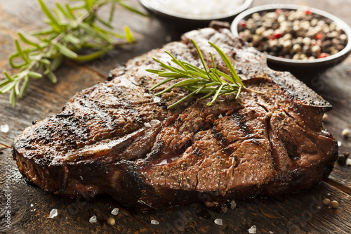 Grilled BBQ T-Bone Steak Canvas Print