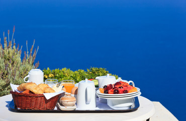 delicious breakfast by the sea