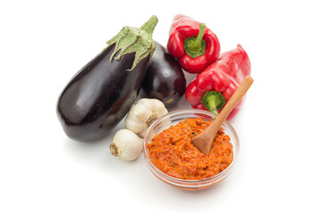 Ajvar, a delicious roasted red pepper and eggplant dish