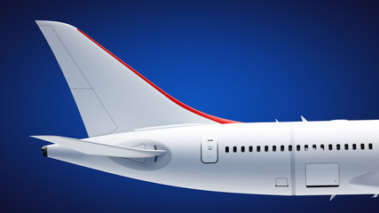 Airplane tail section