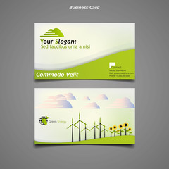 Wall Mural - eco business card 