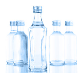 Wall Mural - Minibar bottles, isolated on white