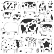 set of funny cows