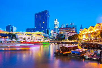 Wall Mural - Singapore at night