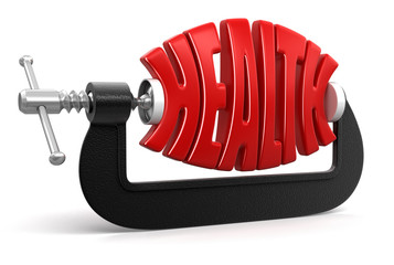 Poster - Health in clamp (clipping path included)