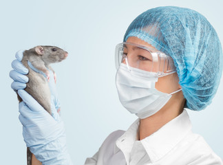 Poster - Veterinarian with the animal