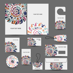 Sticker - Corporate business style design: folder, labels, cards,