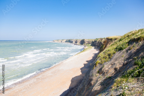 Poster Vue sur les plages depuis le Pointe du Hoc