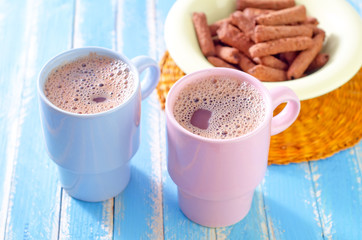 Canvas Print - dry breakfast and cocoa drink