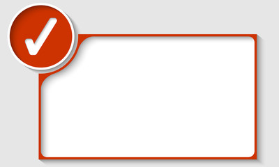 Poster - red text frame with check box