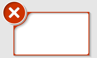 Poster - red text frame with ban mark