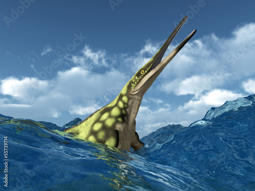 Naklejka na kafelki Meeresreptil Hupehsuchus