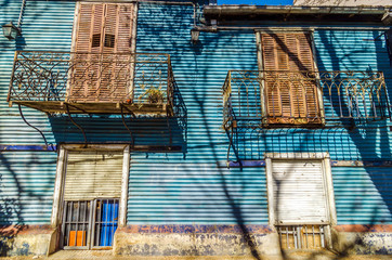 Fototapete - Blue Building Facade