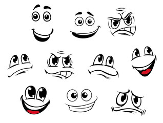 Poster - Cartoon faces set