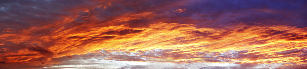 bright sunset or sunrise sky