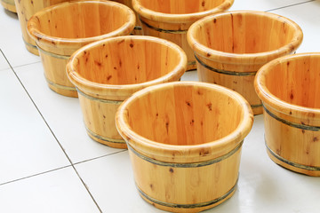 wooden basin