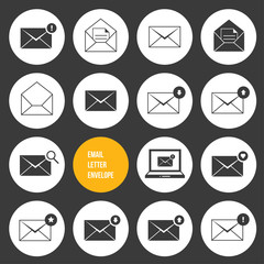 Poster - vector ecommerce business shopping and other icons for email