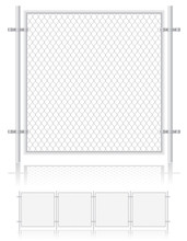 Fence Made ​​of Wire Mesh Vector Illustration