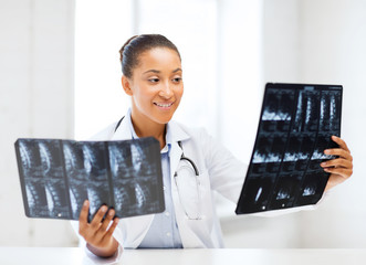 Sticker - african doctor looking at x-ray