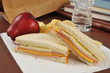 Bologna and cheese sandwich sack lunch