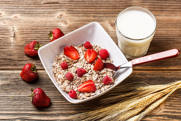 Wall Mural - Muesli breakfast