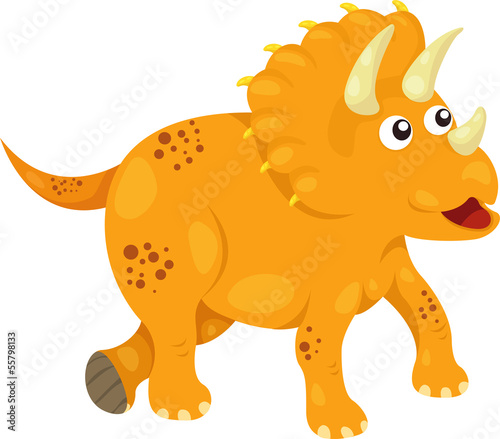 Naklejka dekoracyjna illustration of Dinosaur Triceratops - dino