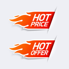 Hot Price And Hot Offer Symbols