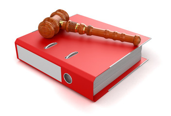 Poster - Wooden Mallet and Document