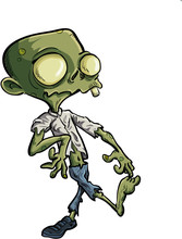 Cartoon Zombie With Ripped Clothes